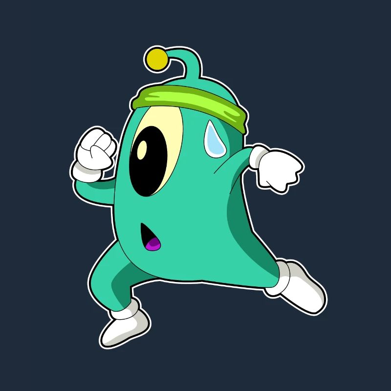 Alien als Jogger