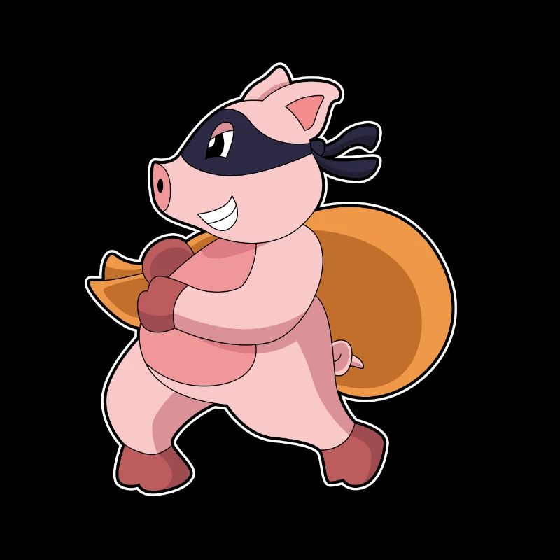 Cochon comme joggeur