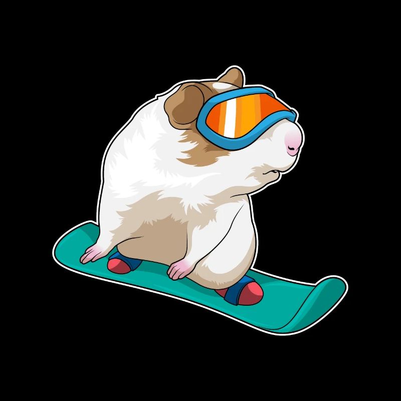 Guinea Pig Snowboarder Snowboard