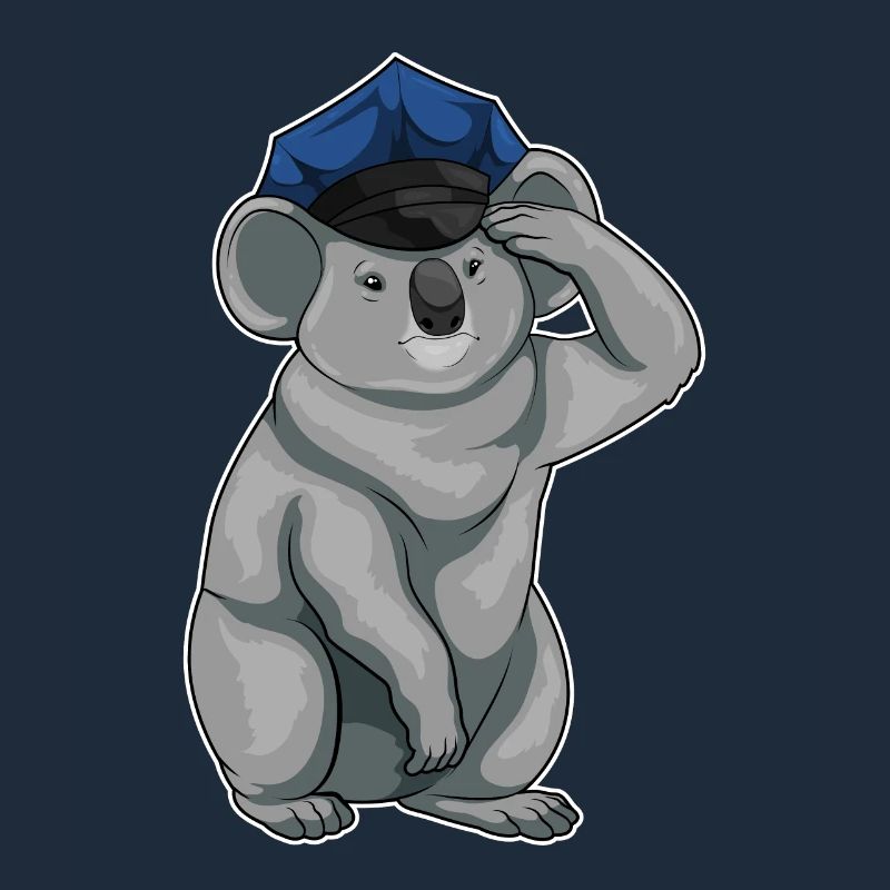 Koala Polizist Polizeimütze Polizei