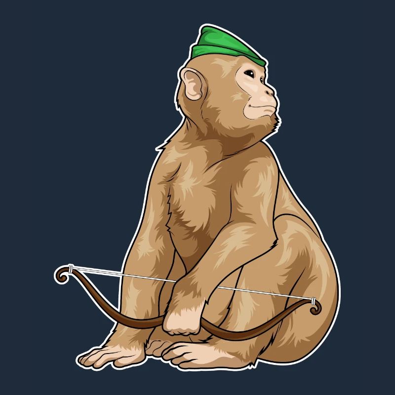 Affe Bogenschütze Bogen