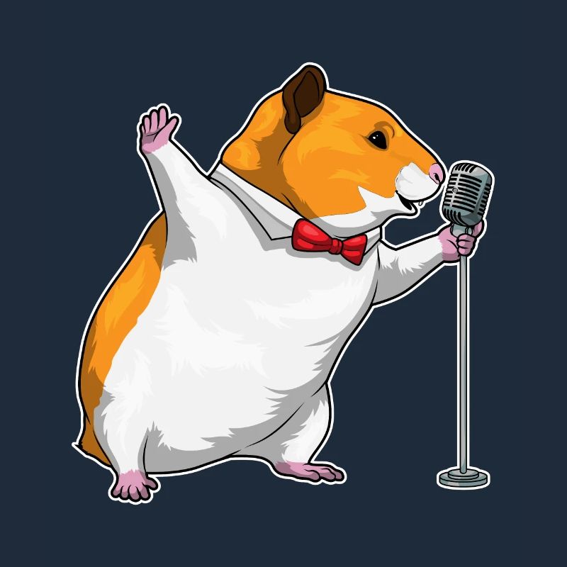 Hamster Singer Microphone Music