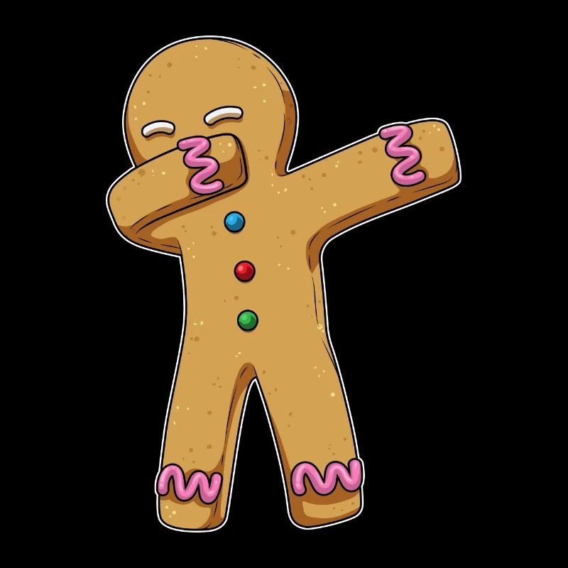 Gingerbread Man Christmas Hip Hop Dance Dab