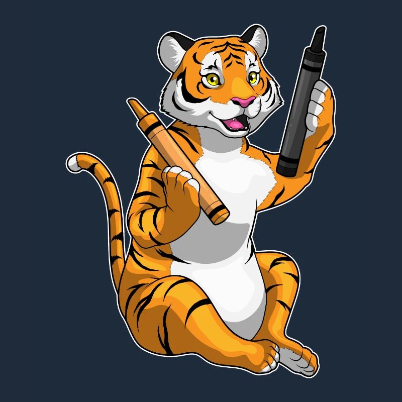 Tiger Pupil Crayon School