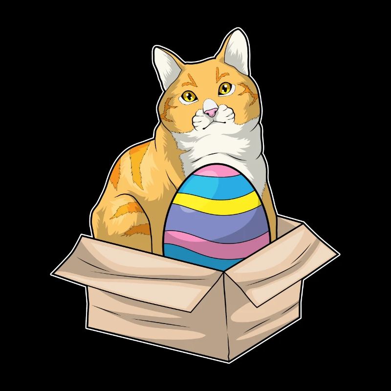 Katze Ostern Osterei