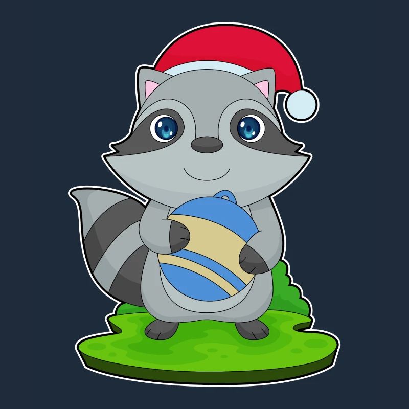 Waschbär Weihnachten Weihnachtskugel
