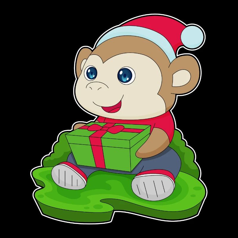 Chapeau de Noël Singe Noël