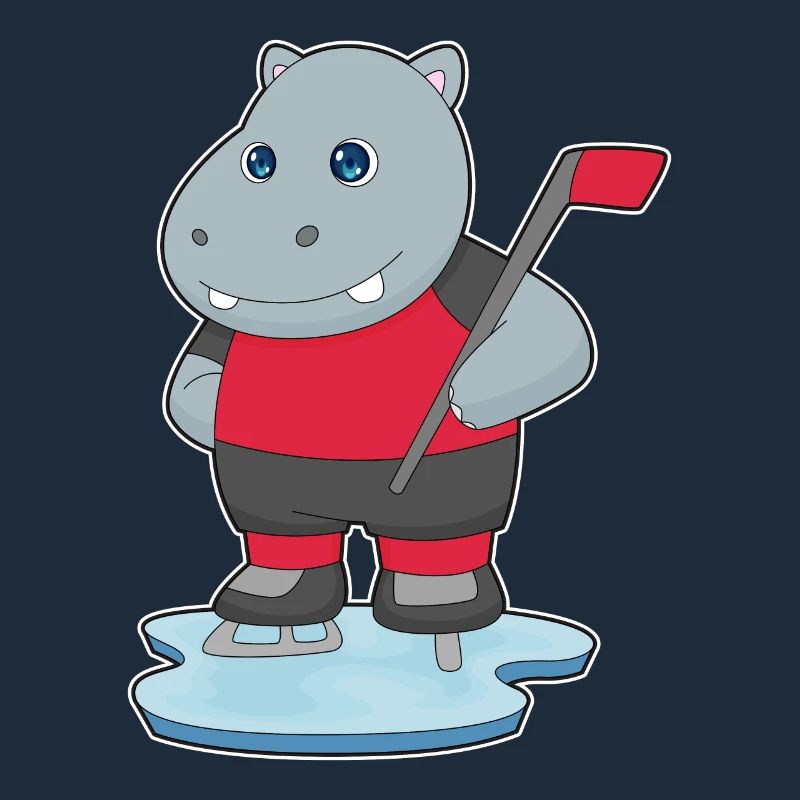 Nilpferd Eishockey Eishockeyschläger