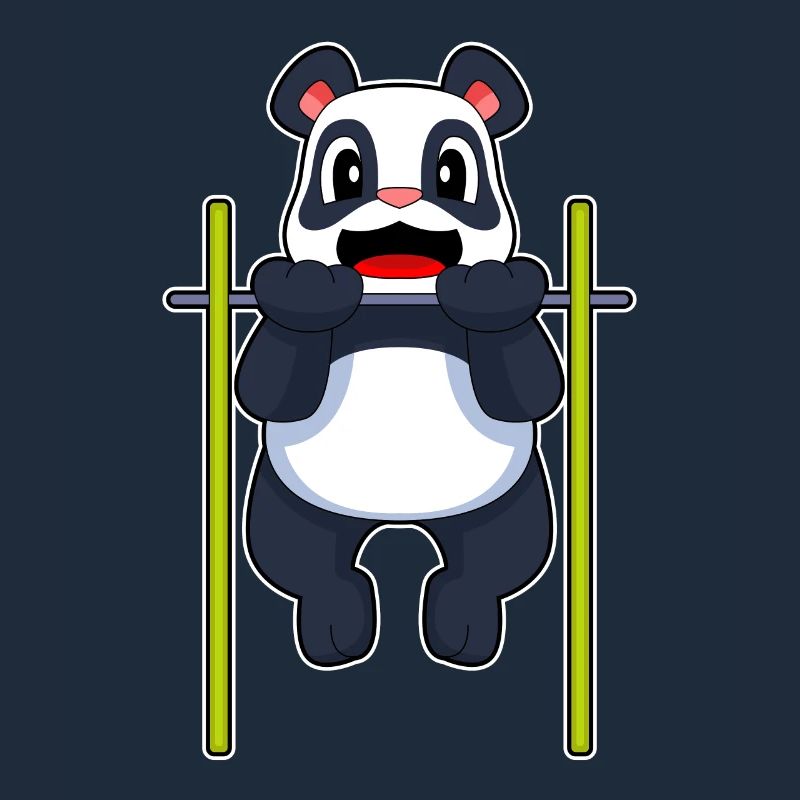 Panda Bodybuilder Pull-ups Bodybuilding