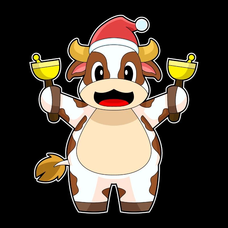 Kuh Weihnachten Weihnachtsglocken