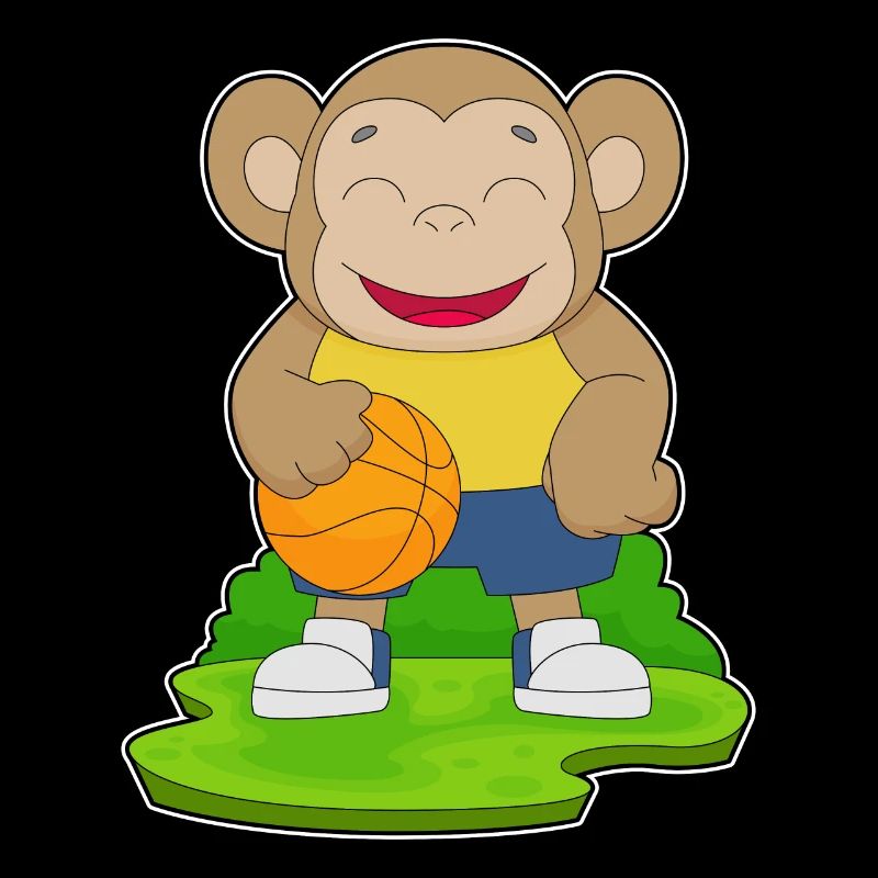 Singe Basketteur Basketteur