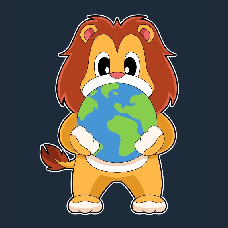 Globe terrestre du lion