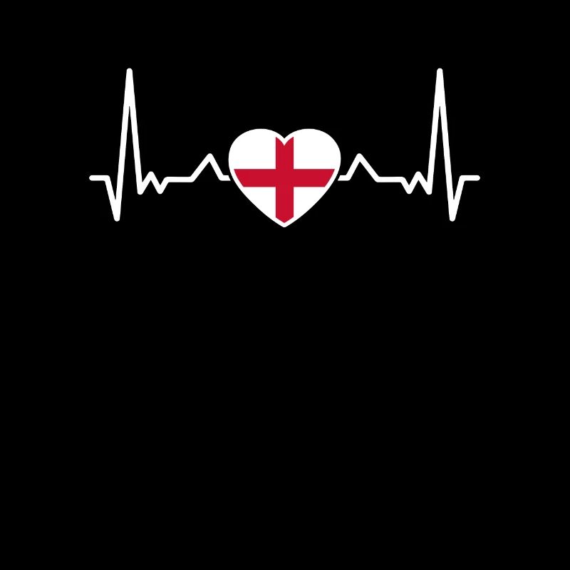 Angleterre Heartbeat Drapeau anglais Drapeau anglais Anglais