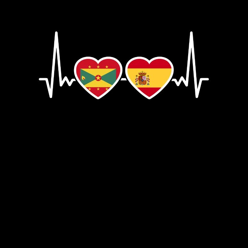 Grenada Spanien Herzschlag Flagge Grenader
