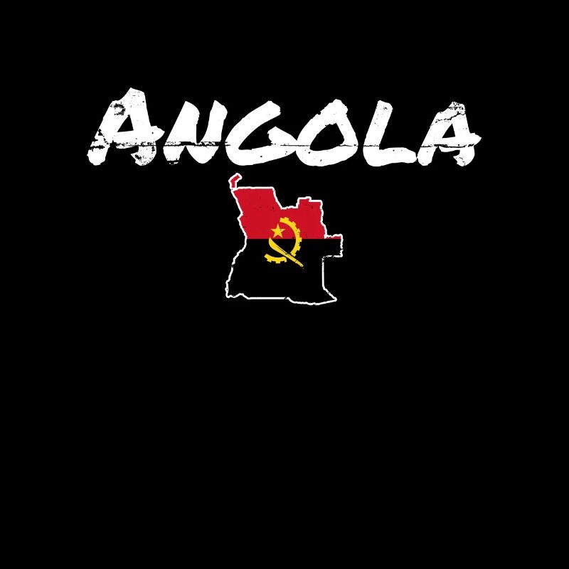 Angola Vintage Map Angolan Flag Angolan