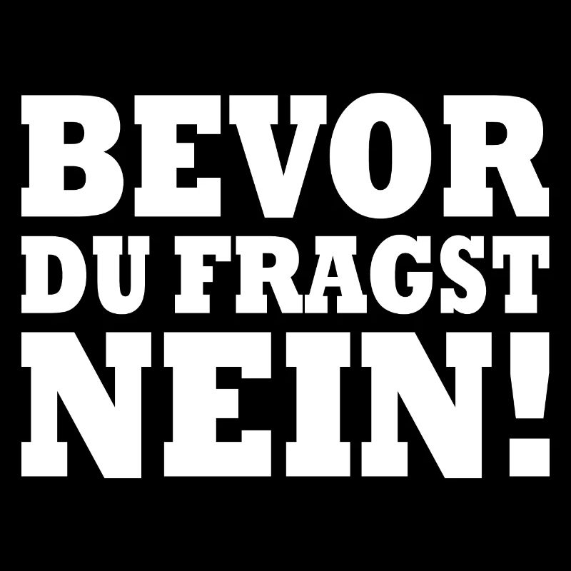 Bevor du fragst nein