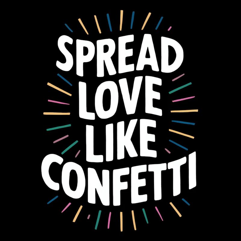 Répandez l’amour comme un message de confettis