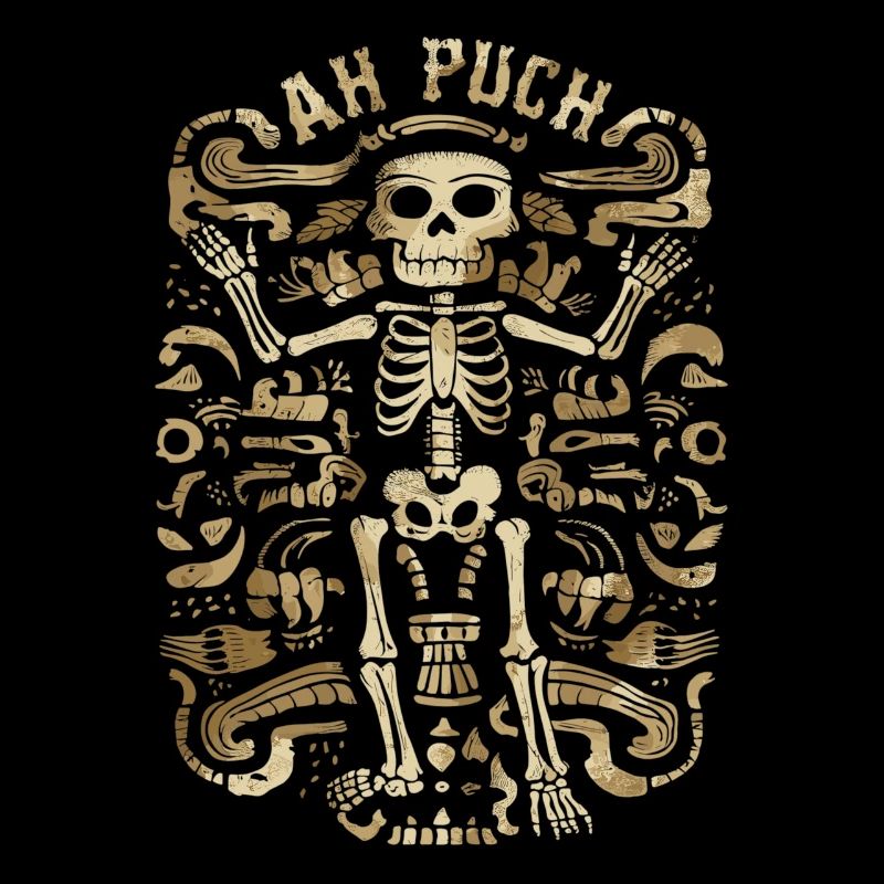 Dieu maya déesse maya Ah Puch oeuvre