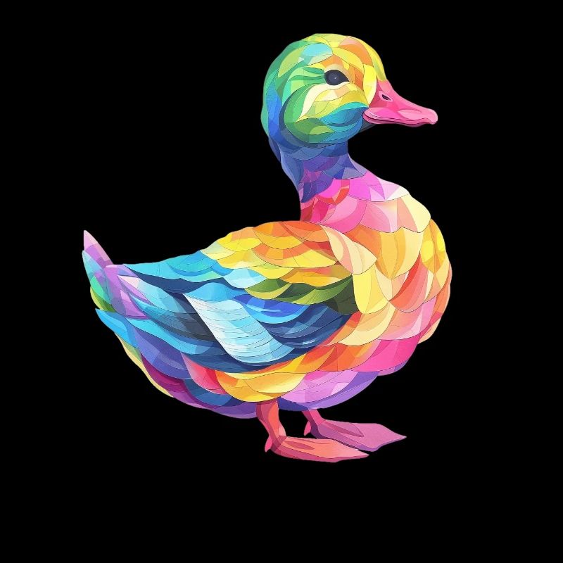 Canard coloré oeuvre Vibrant Coloré