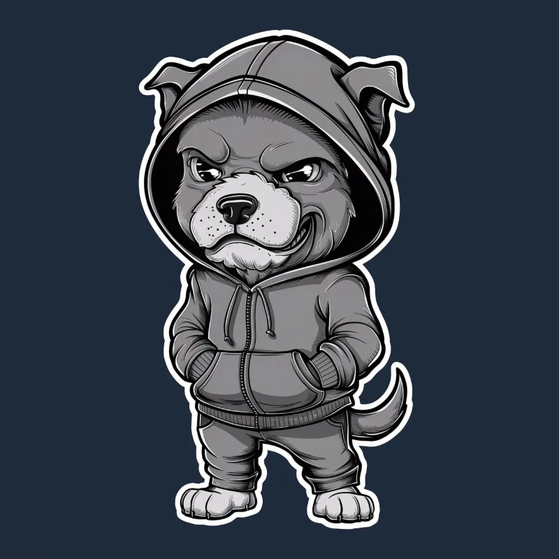Chien cool en sweat à capuche élégant