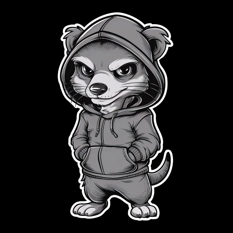 Suricate cool dans un sweat à capuche élégant