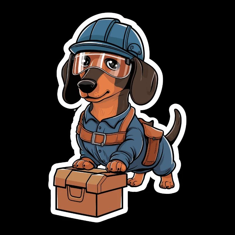 Teckel en costume teckel artisan avec