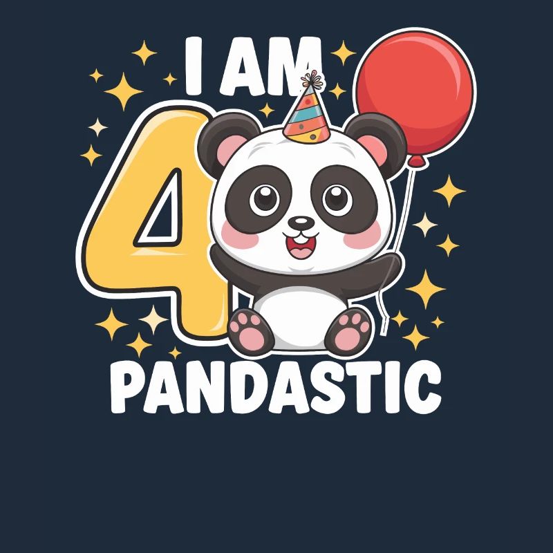 Ich Bin 4 Pandastisch 4. Geburtstag Panda