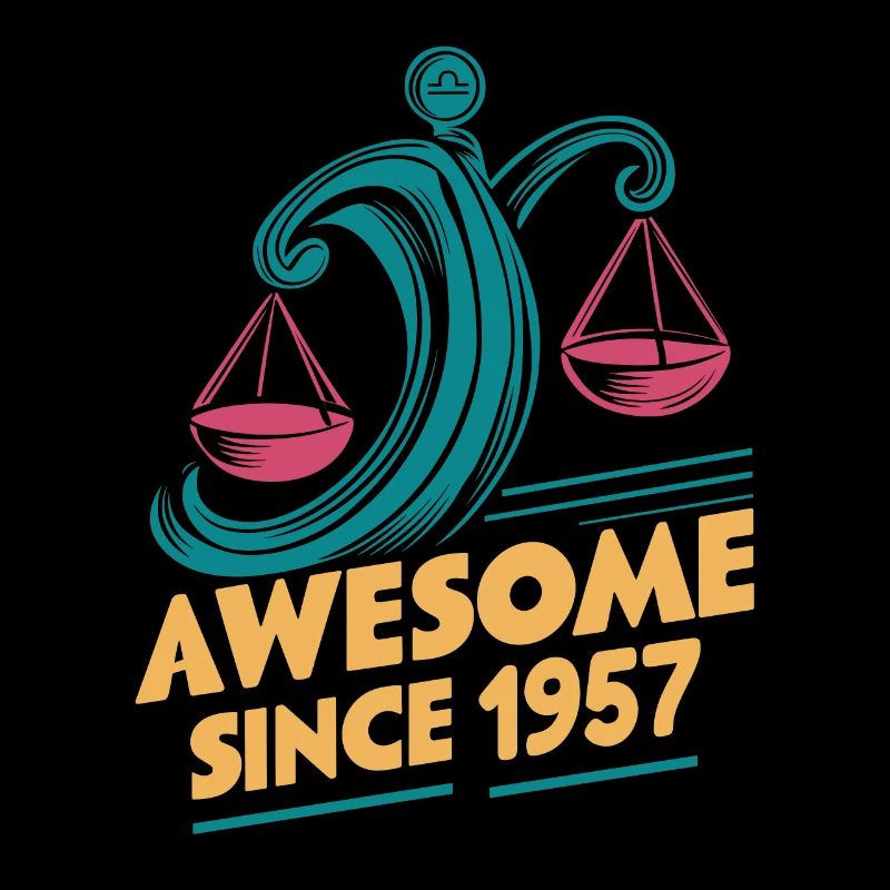 Libra Zodiac Geburtstag Awesome Since 1957
