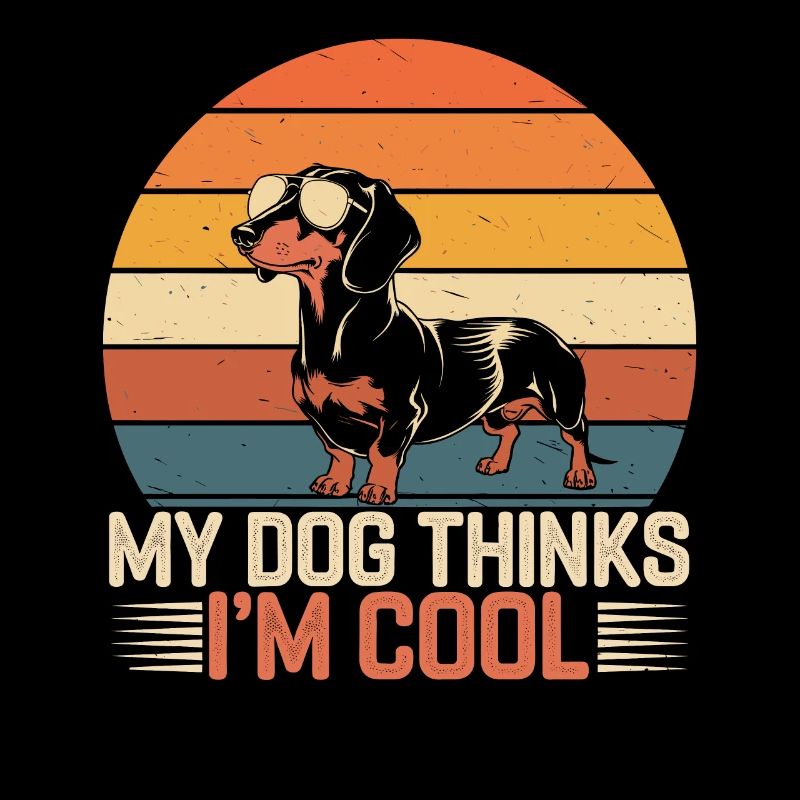 Teckel mon chien pense que je suis cool