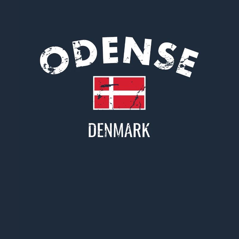 Odense Denmark Vintage Danish Flag
