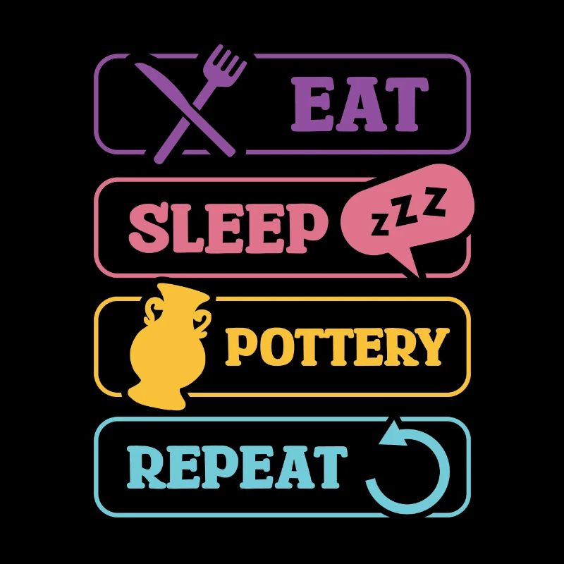 Manger dormir poterie répéter thème créatif