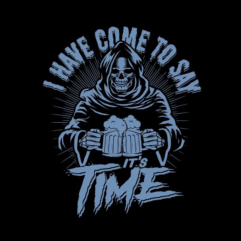 Grim Reaper Beer Time Has Come Funny