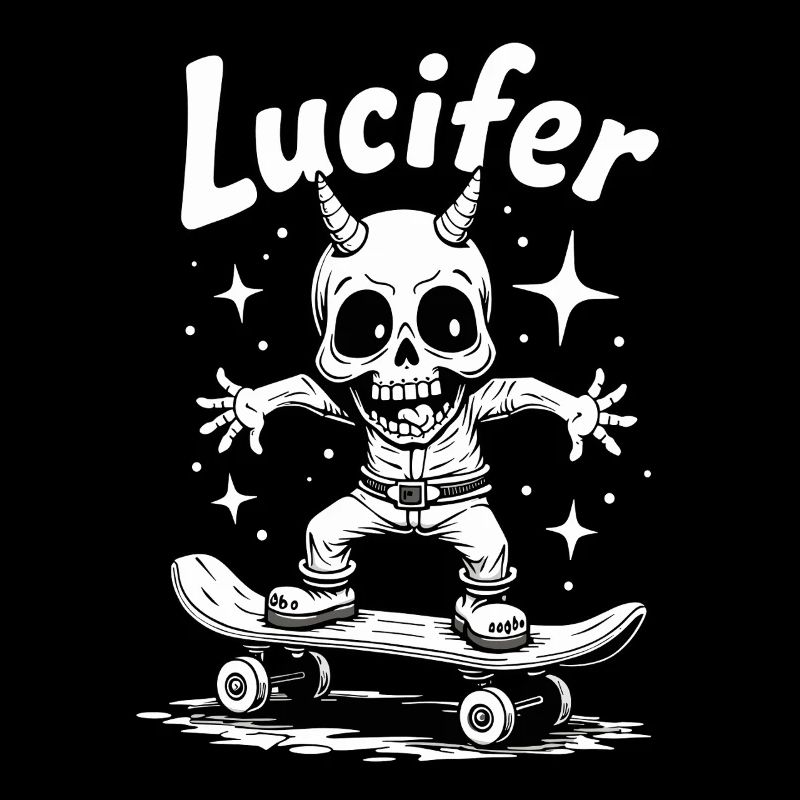 Skater Skeleton Lucifer Devilishly cool on the road