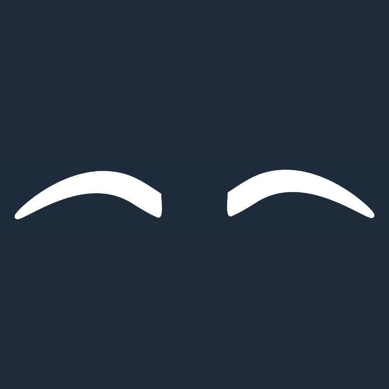 Eyebrows white smooth