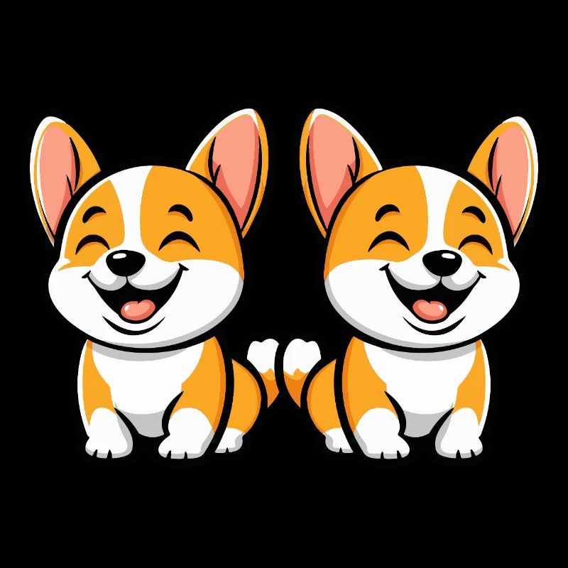 Corgi Hund Comic