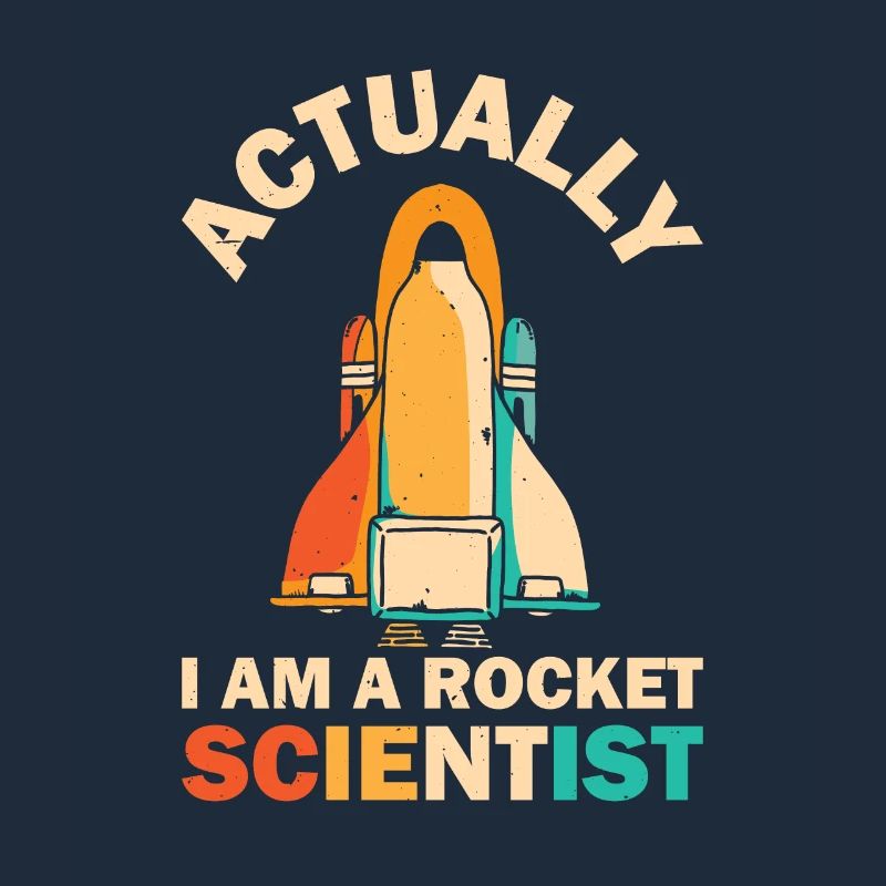 Retro Rocket Scientist Spaceman Space Shuttle