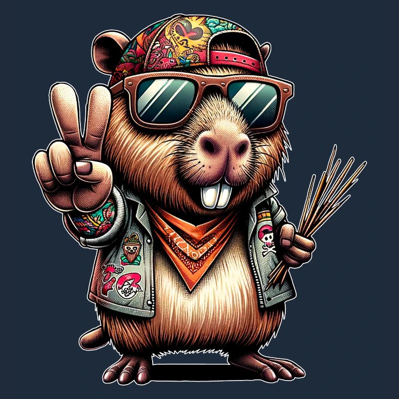Capybara Peace Sign