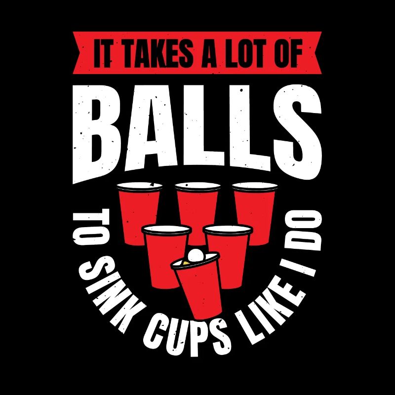 Bierbong Crew Bälle Sinken Bier Pong Turnier