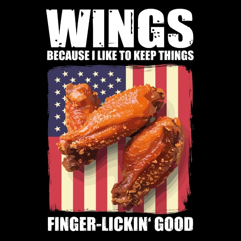 Ailes de poulet drapeau des États-Unis - léchage de doigt bon