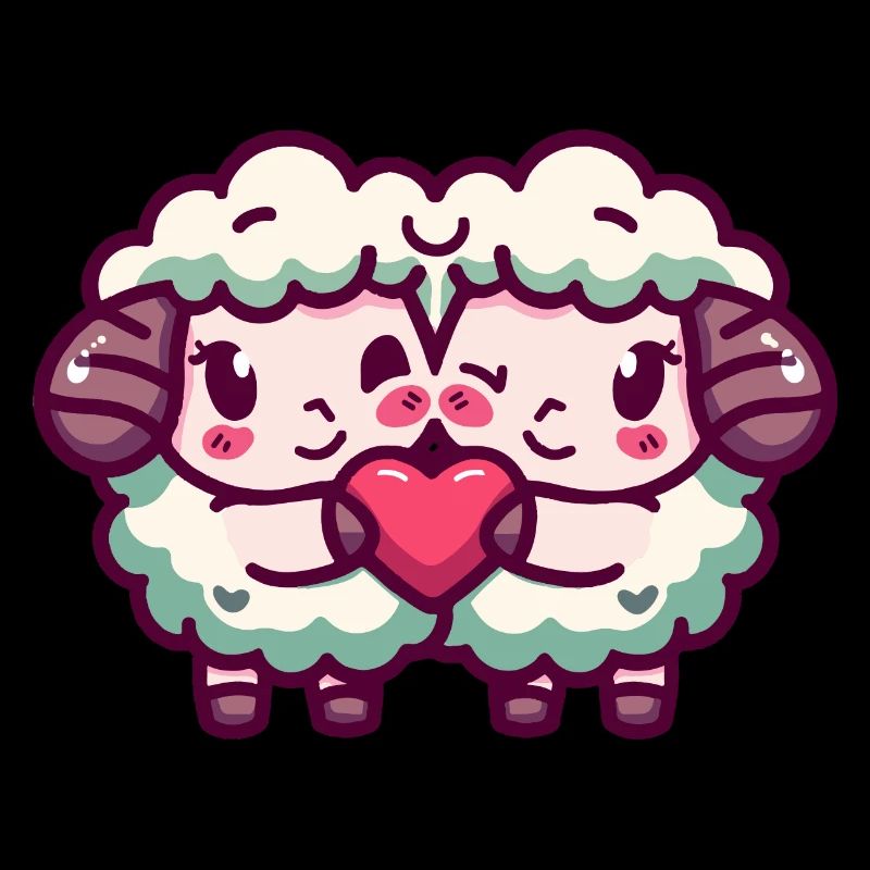 Schaf Paar Liebe Valentinstag