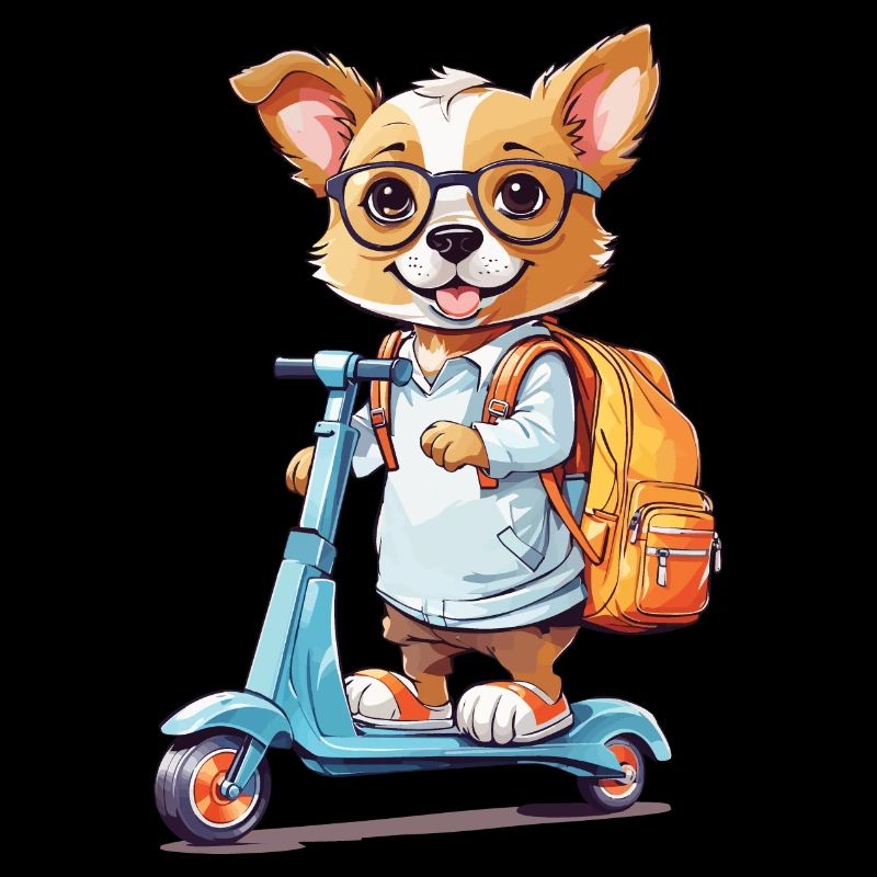 Chien mignon école débutant façon conception