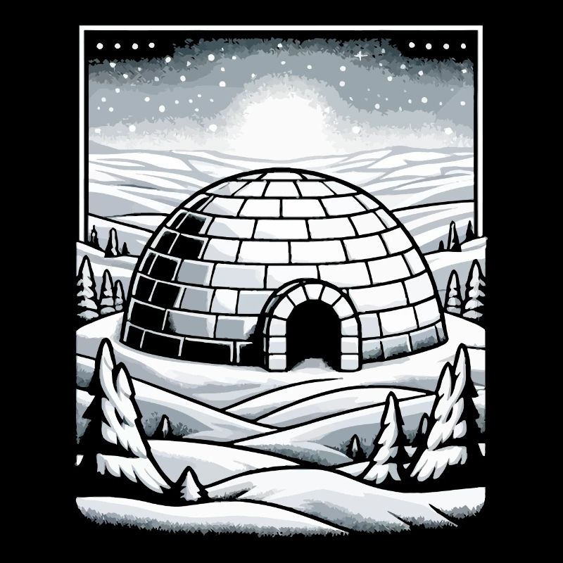 Igloo glace flocon de neige hiver