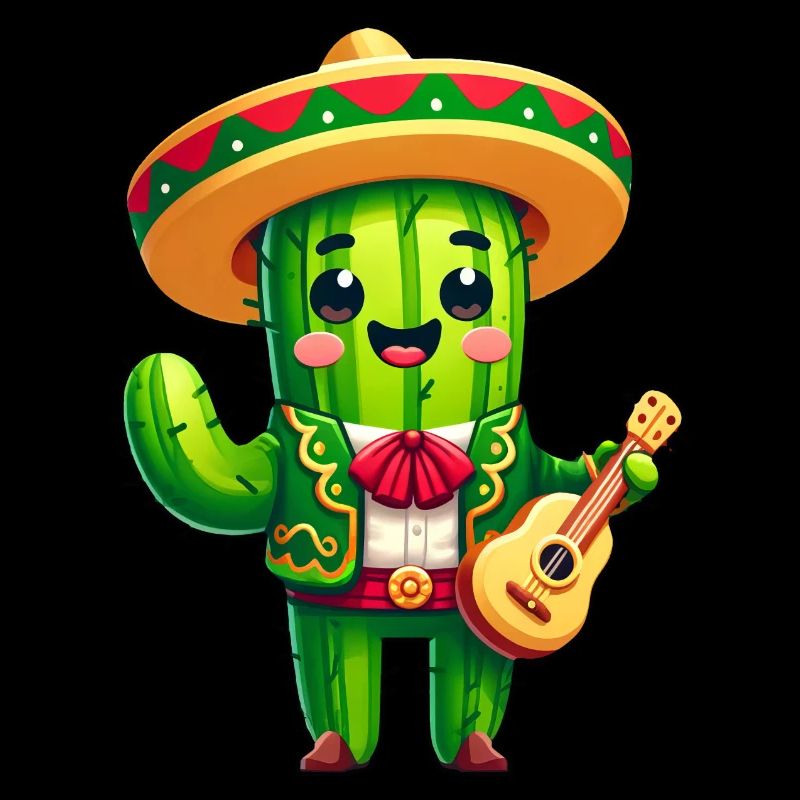 Cinco de Mayo Cactus Mariachi Guitarist