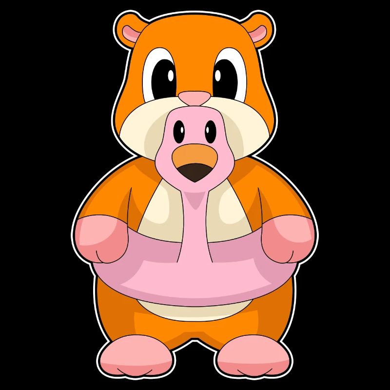 Flamant rose hamster