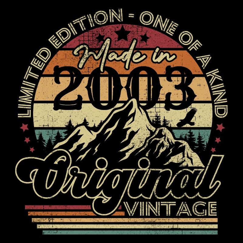 Original 2003 vintage retro anniversary 2003