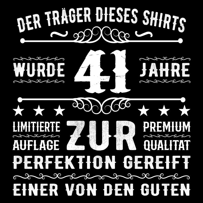 41 Jahre Geschenkidee zum 41 - Geburtstag