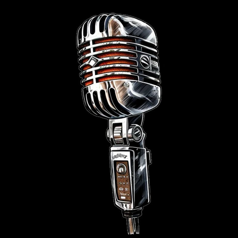Microphone Retro Drawing