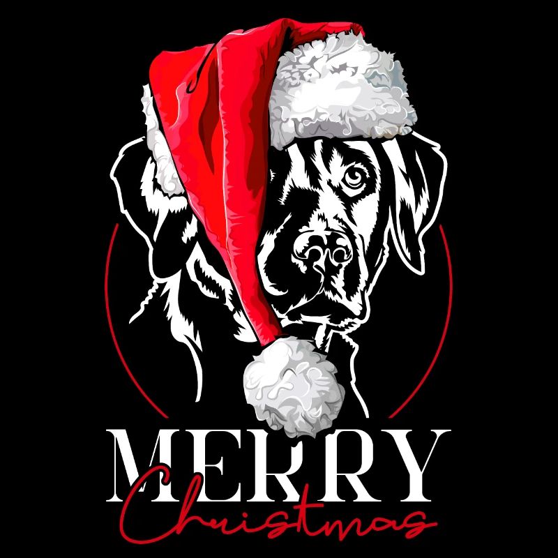 Père Noël Labrador Retriever joyeux Noël Wilsigns