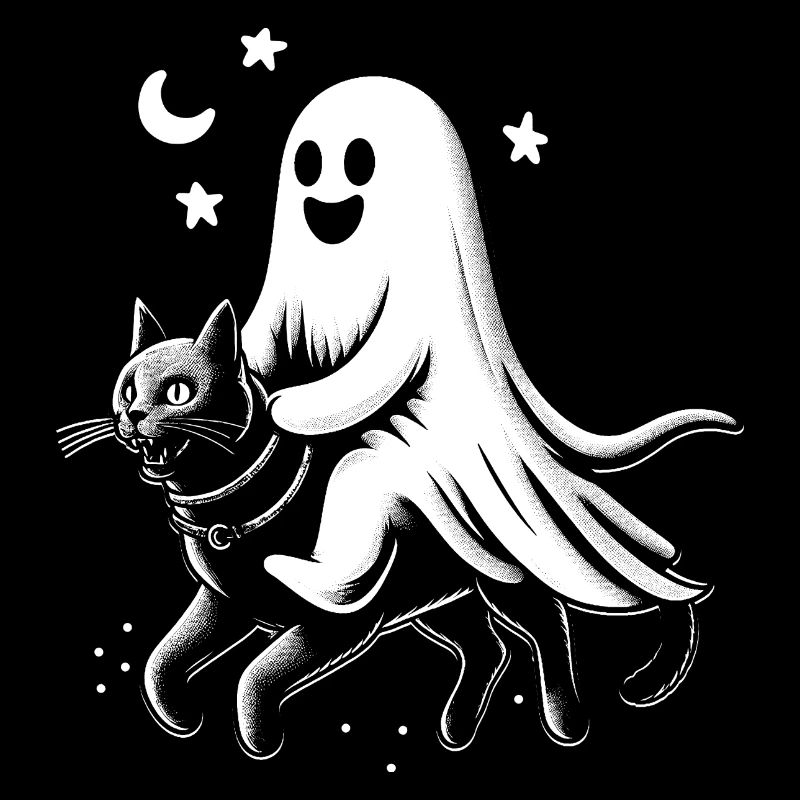 Ghost Riding Schwarze Katze Lustige Tiere