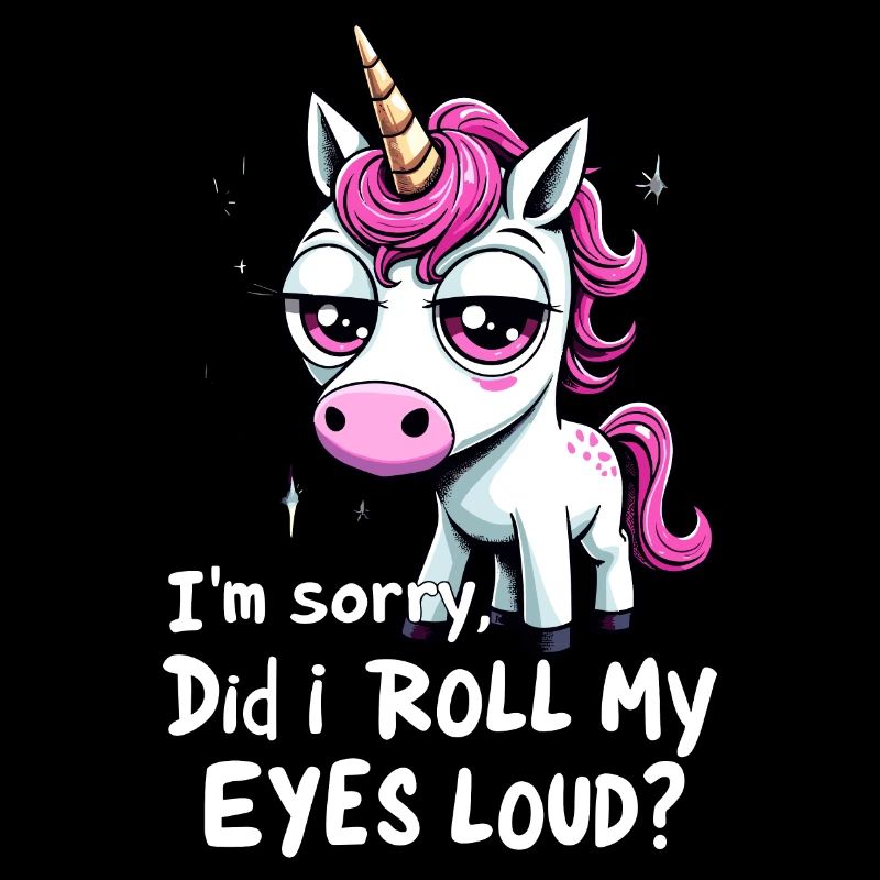 Did I Roll My Eyes Loud Einhorn Unicorn